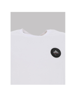 T-shirt droit logo relief blanc homme - Helvetica