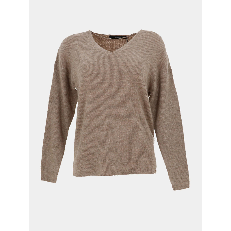 Pull crewlefile marron femme - Vero Moda