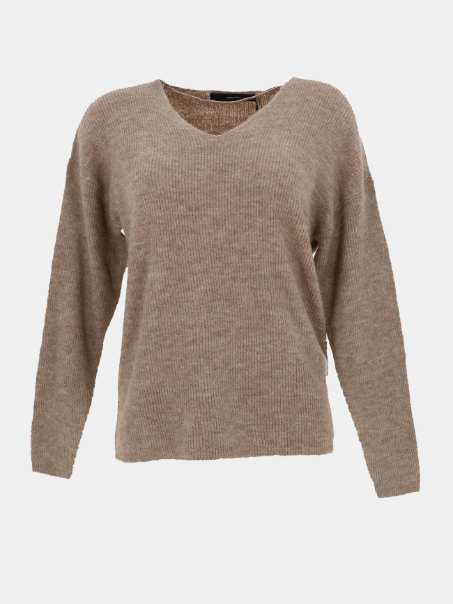 Pull crewlefile marron femme - Vero Moda