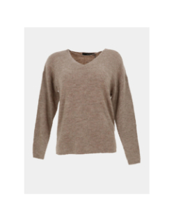 Pull crewlefile marron femme - Vero Moda