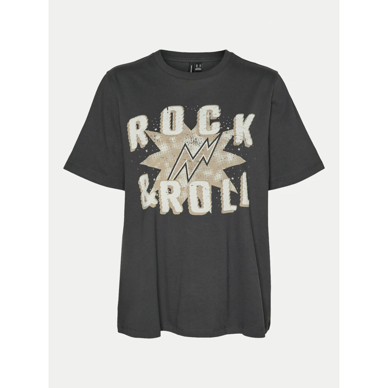 T-shirt vmboda caty rock gris femme - Vero Moda