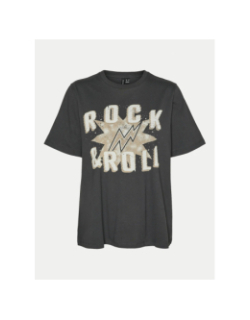 T-shirt vmboda caty rock gris femme - Vero Moda