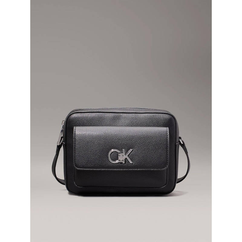 Sac à main bandoulière re-lock camera noir femme - Calvin Klein