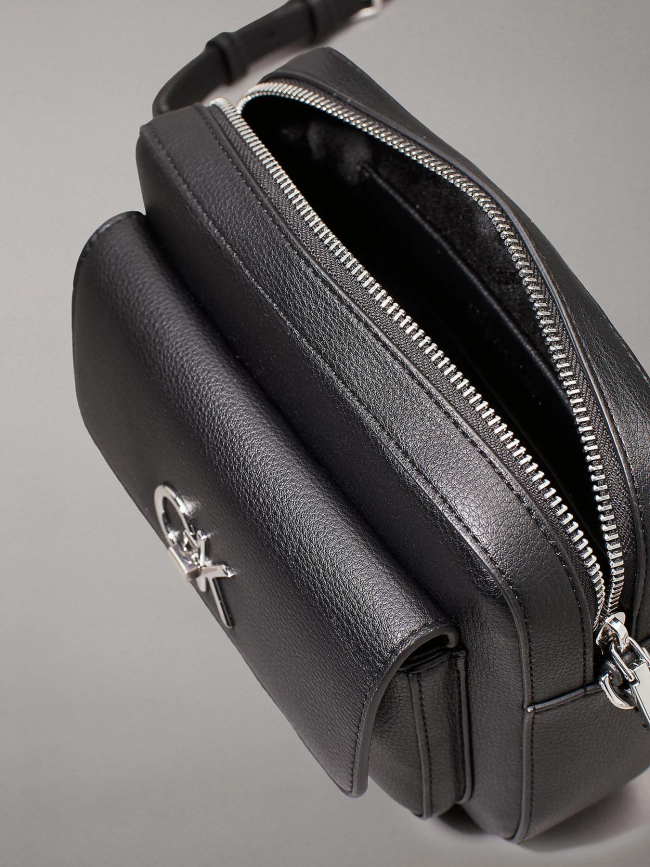 Sac à main bandoulière re-lock camera noir femme - Calvin Klein