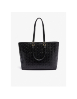 Sac cabas maheki en cuir embossé noir femme - Lacoste