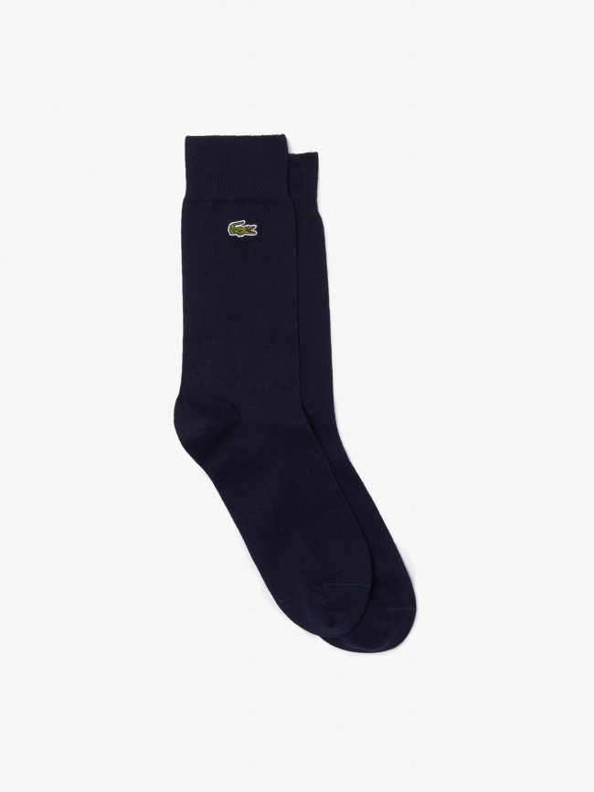 Pack 2 paires chaussettes montantes bleu marine homme - Lacoste