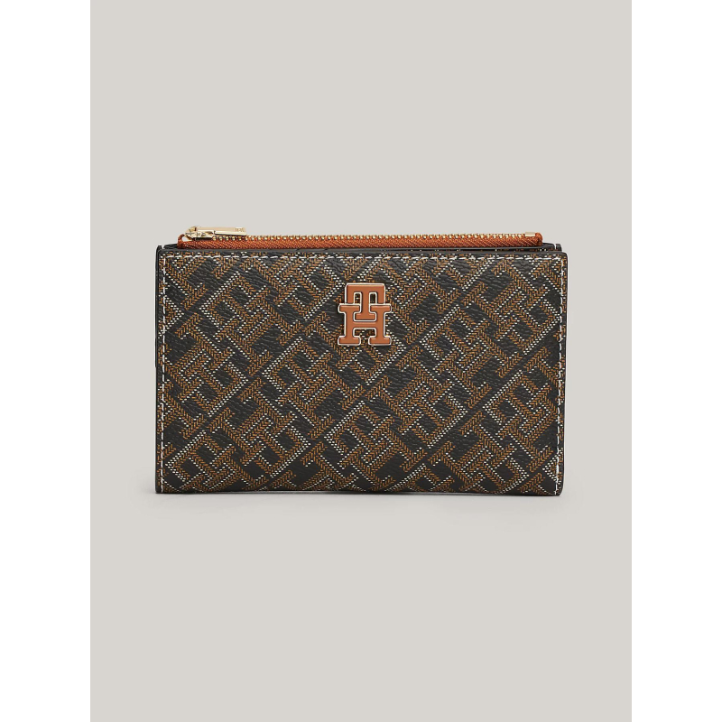 Portefeuille plat monoplay marron femme - Tommy Hilfiger