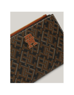 Portefeuille plat monoplay marron femme - Tommy Hilfiger