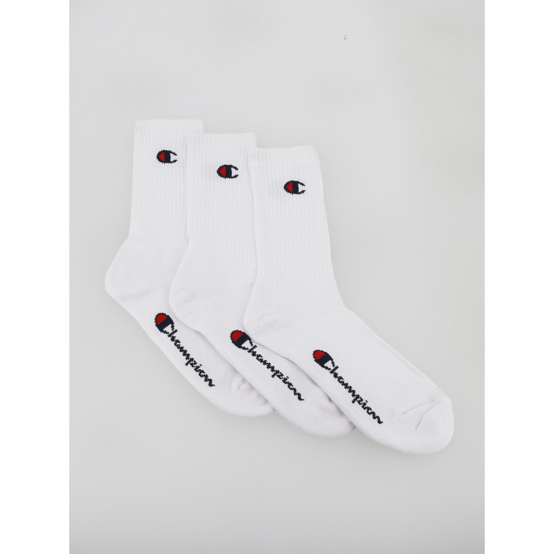 Pack de 3 paires de chaussettes de sport blanc enfant - Champion