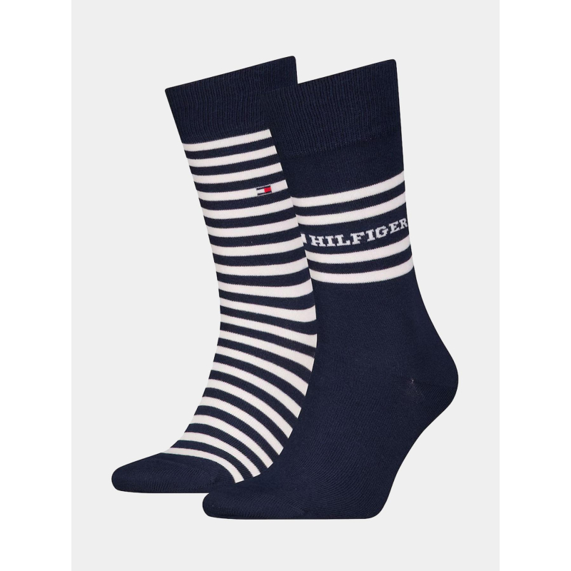 Pack 2 paires chaussettes bleu marine homme - Tommy Hilfiger