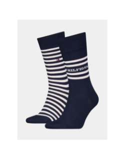 Pack 2 paires chaussettes bleu marine homme - Tommy Hilfiger