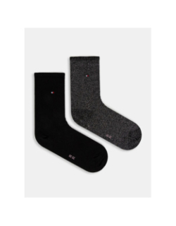 Pack 2 paires chaussettes noir et pailleté femme - Tommy Hilfiger