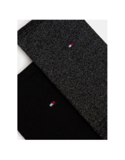 Pack 2 paires chaussettes noir et pailleté femme - Tommy Hilfiger