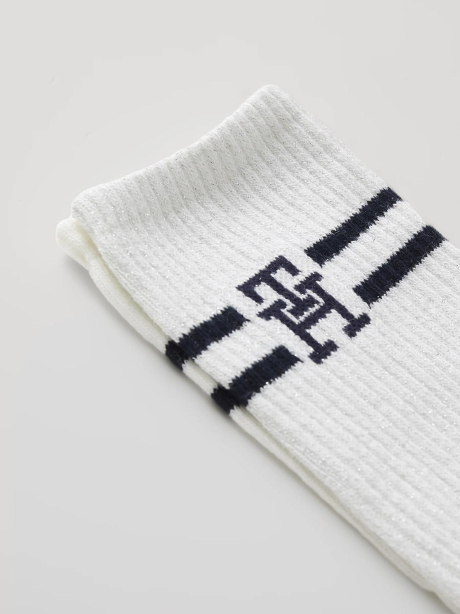 Pack 2 paires chaussettes monogram blanc femme - Tommy Hilfiger