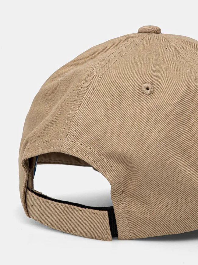 Casquette en twill étiquette logotée brodée beige - Hugo