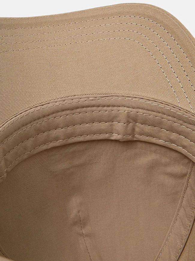 Casquette en twill étiquette logotée brodée beige - Hugo