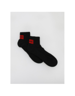 Pack de 2 paires de chaussettes rib label noir homme - Hugo