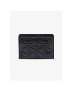 Porte-cartes maheki en cuir embossé noir femme - Lacoste