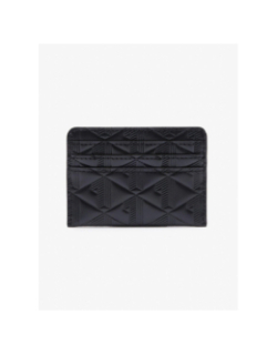 Porte-cartes maheki en cuir embossé noir femme - Lacoste