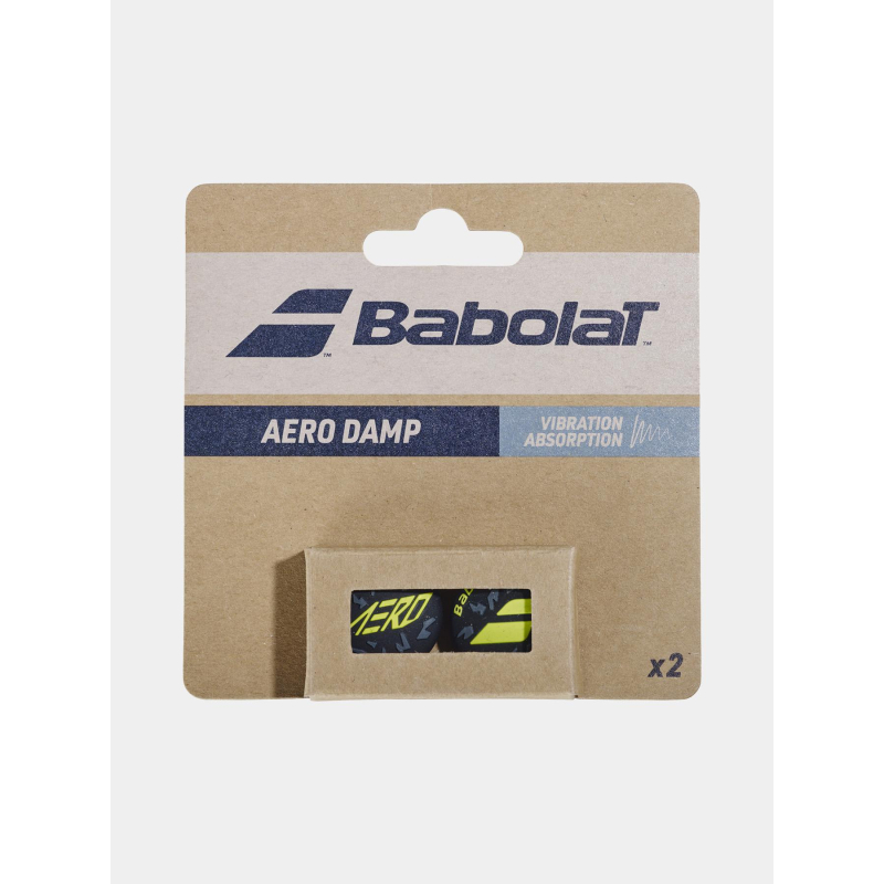 Pack de 2 antivibrateur aero damp noir et fluo - Babolat