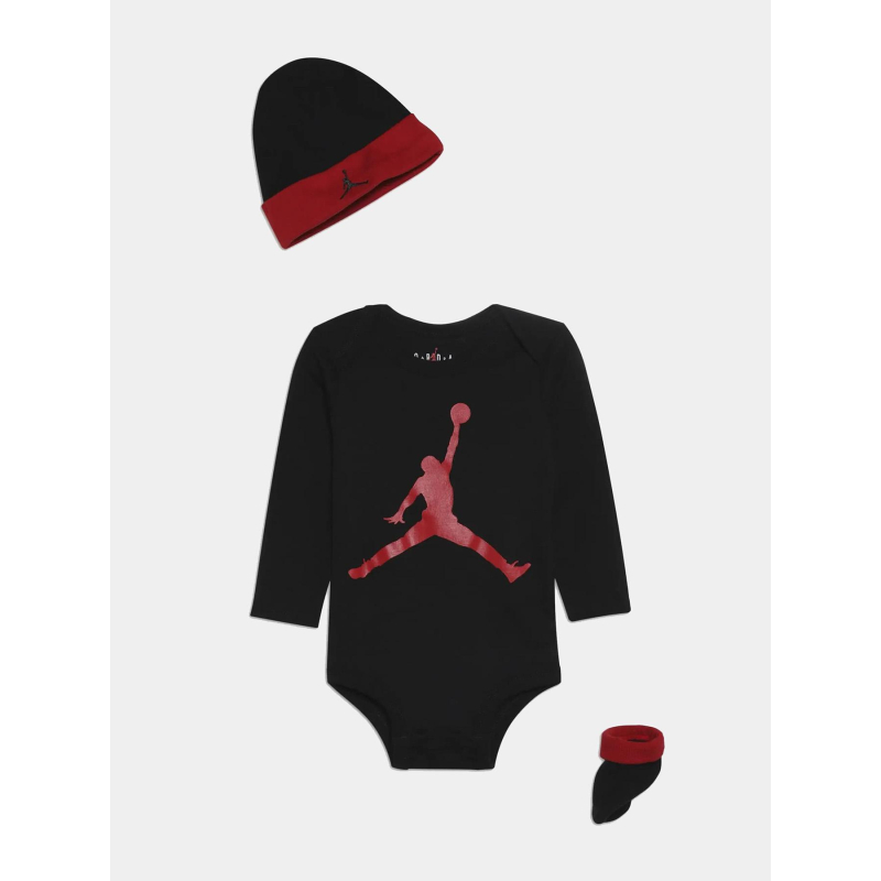 Ensemble 3 pièces jumpman noir et rouge bébé - Jordan