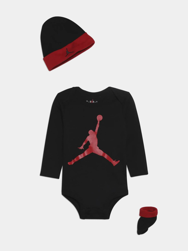 Ensemble 3 pièces jumpman noir et rouge bébé - Jordan