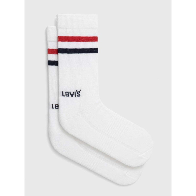 Pack de 2 paires de chaussettes hautes blanche adultes - Levi's