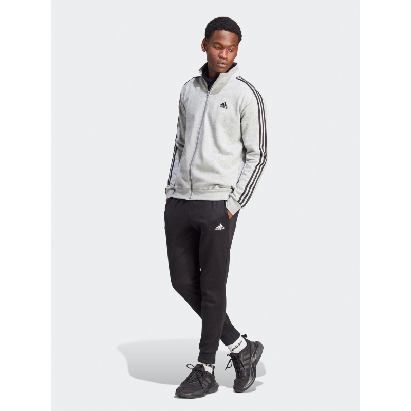 Ensemble de survêtement 3S noir gris chiné homme - Adidas