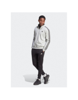 Ensemble de survêtement 3S noir gris chiné homme - Adidas