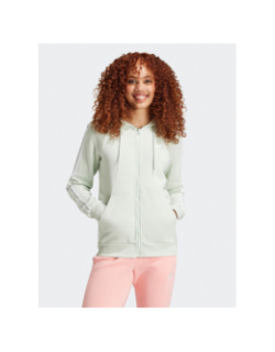 Sweat à capuche zippé 3S vert clair femme - Adidas