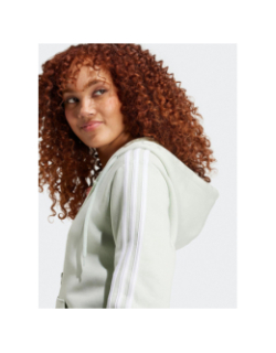 Sweat à capuche zippé 3S vert clair femme - Adidas