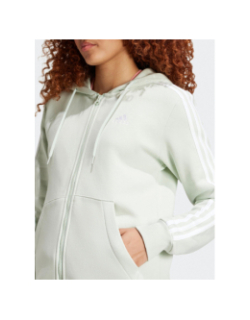 Sweat à capuche zippé 3S vert clair femme - Adidas