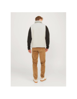 Veste polaire sans manche teddy blanc homme - Jack & Jones