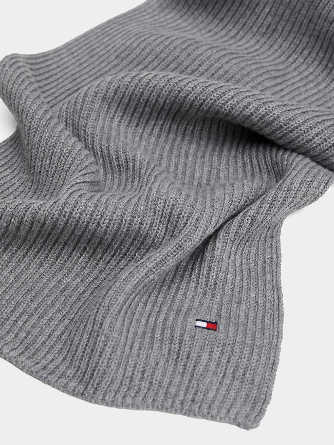 Echarpe uni flag pima gris homme - Tommy Hilfiger