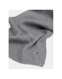 Echarpe uni flag pima gris homme - Tommy Hilfiger