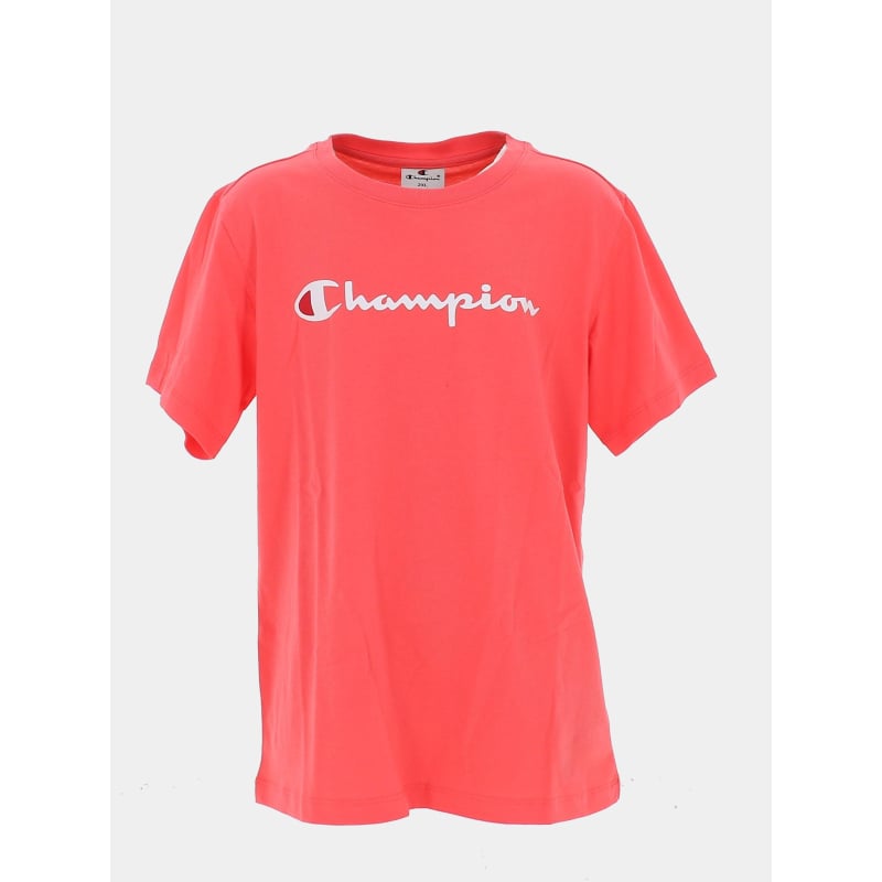 T-shirt crewneck logo corail fille - Champion