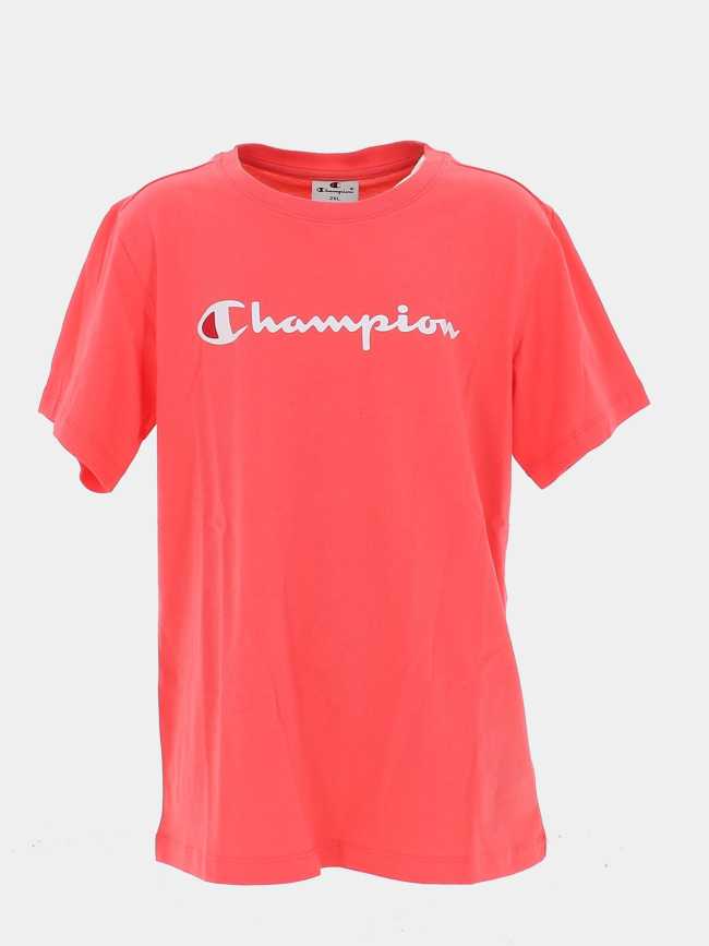 T-shirt crewneck logo corail fille - Champion