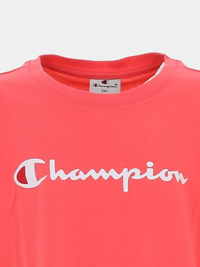 T-shirt crewneck logo corail fille - Champion