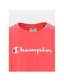 T-shirt crewneck logo corail fille - Champion