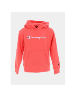 Sweat à capuche uni logo corail fille - Champion