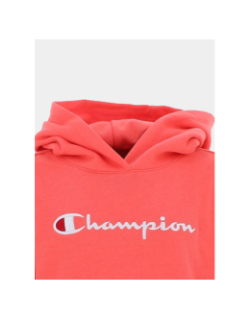 Sweat à capuche uni logo corail fille - Champion