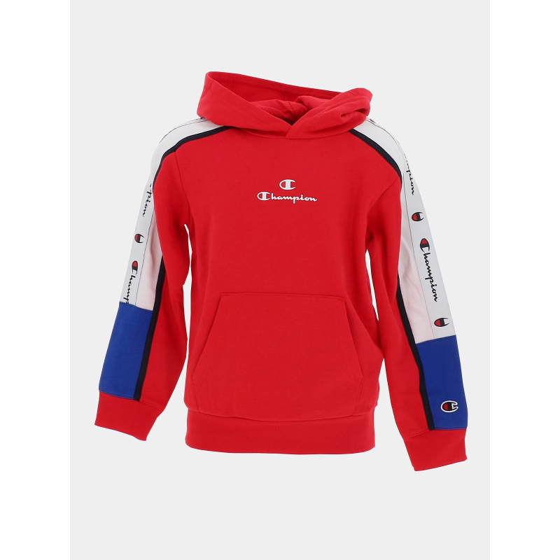 Sweat à capuche manches logo rouge enfant - Champion