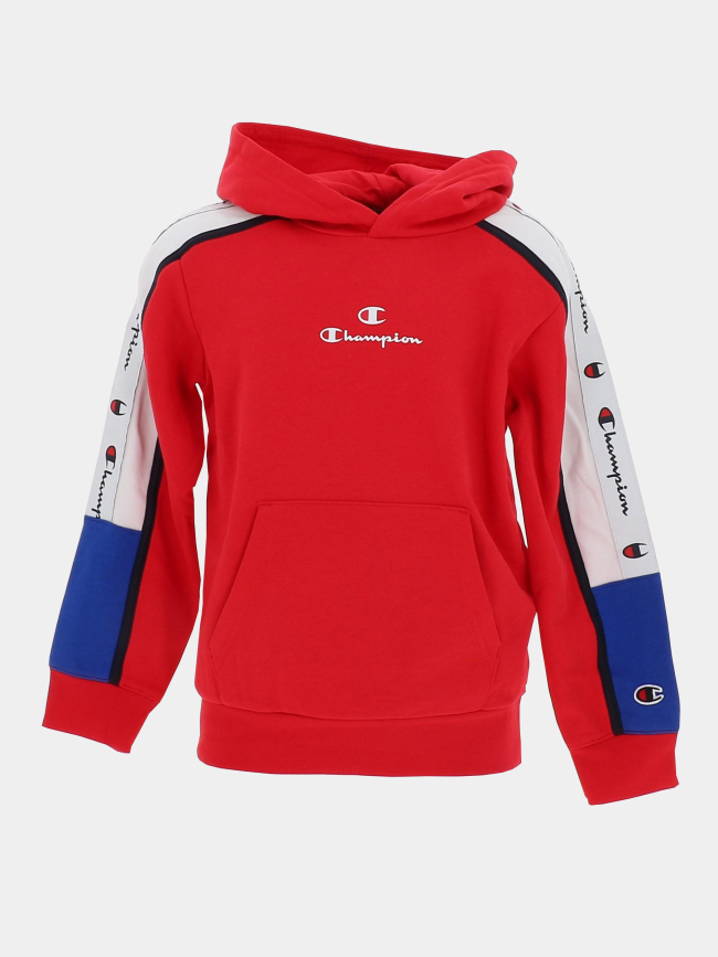 Sweat à capuche manches logo rouge enfant - Champion