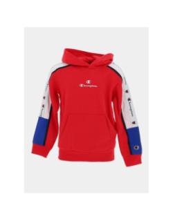 Sweat à capuche manches logo rouge enfant - Champion