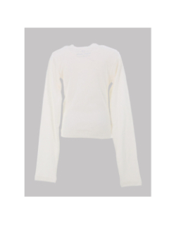 T-shirt manches longues ribou blanc fille - Teddy Smith