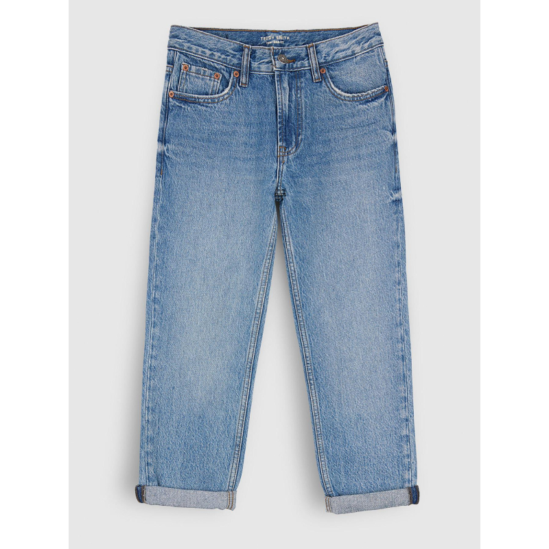 Jean taille ajustable dad pant jr bleu enfant - Teddy Smith