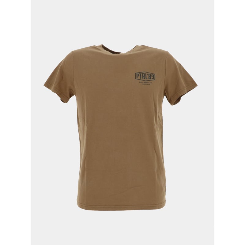 T-shirt classic logo marron homme - Petrol Industries