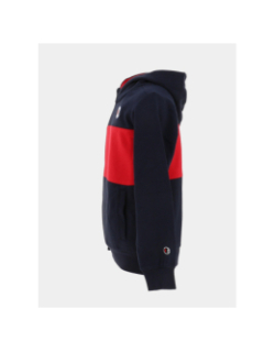 Sweat à capuche bleu marine et rouge enfant - Champion