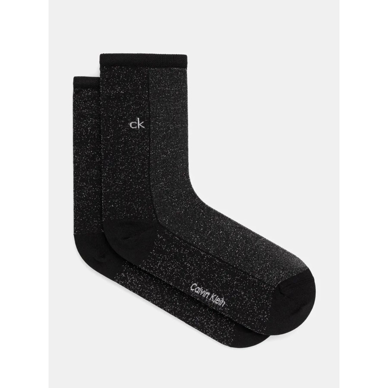 Paire de chaussettes paillettes noir femme - Calvin Klein