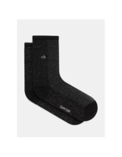 Paire de chaussettes paillettes noir femme - Calvin Klein